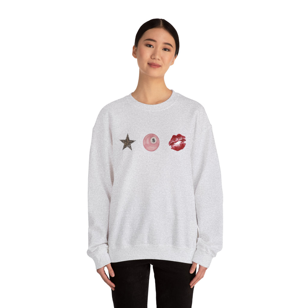 Star, 8-Ball & Lip Trio Sweatshirt