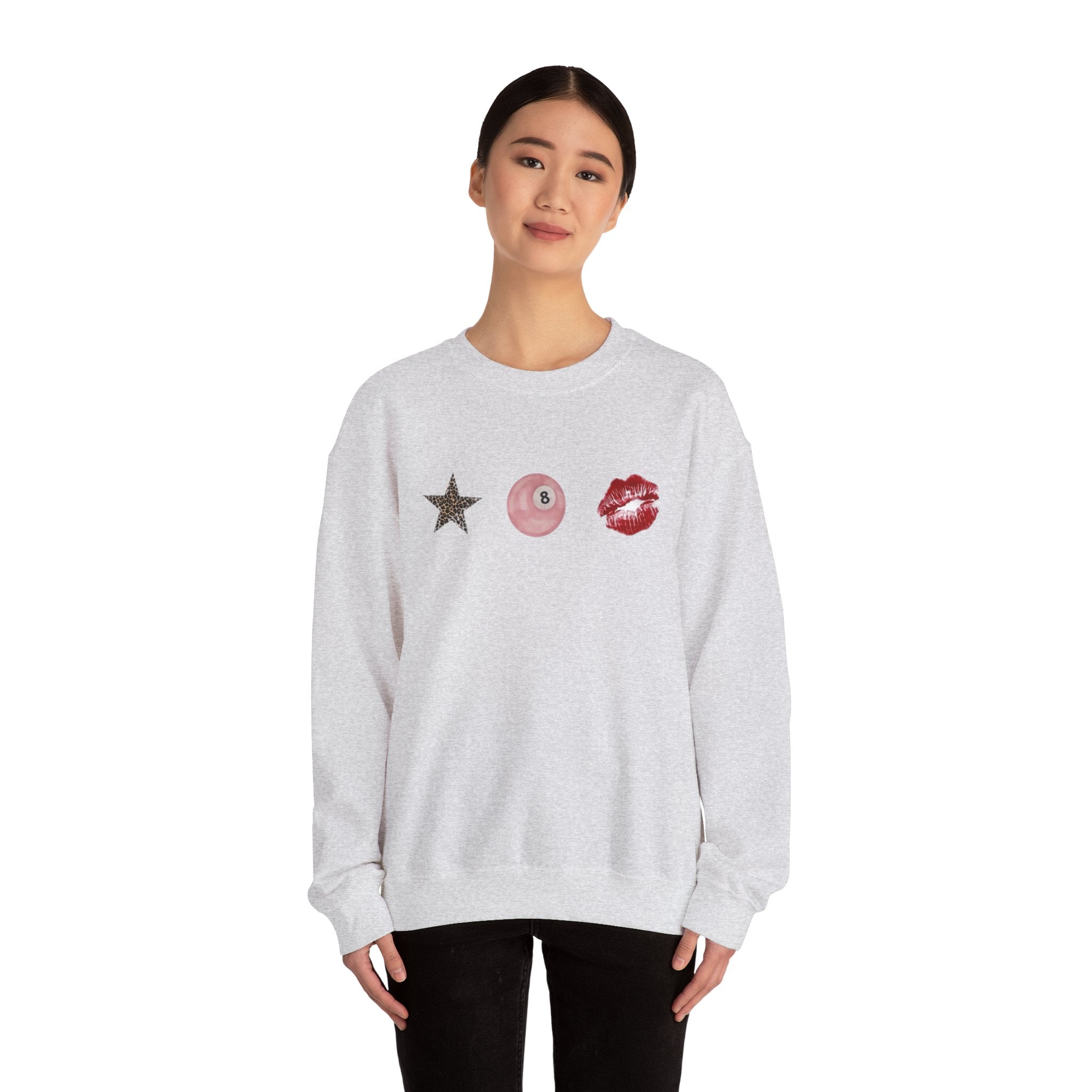 Star, 8-Ball & Lip Trio Sweatshirt