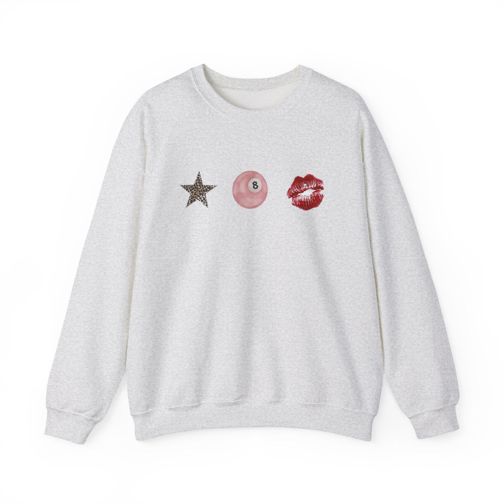 Star, 8-Ball & Lip Trio Sweatshirt