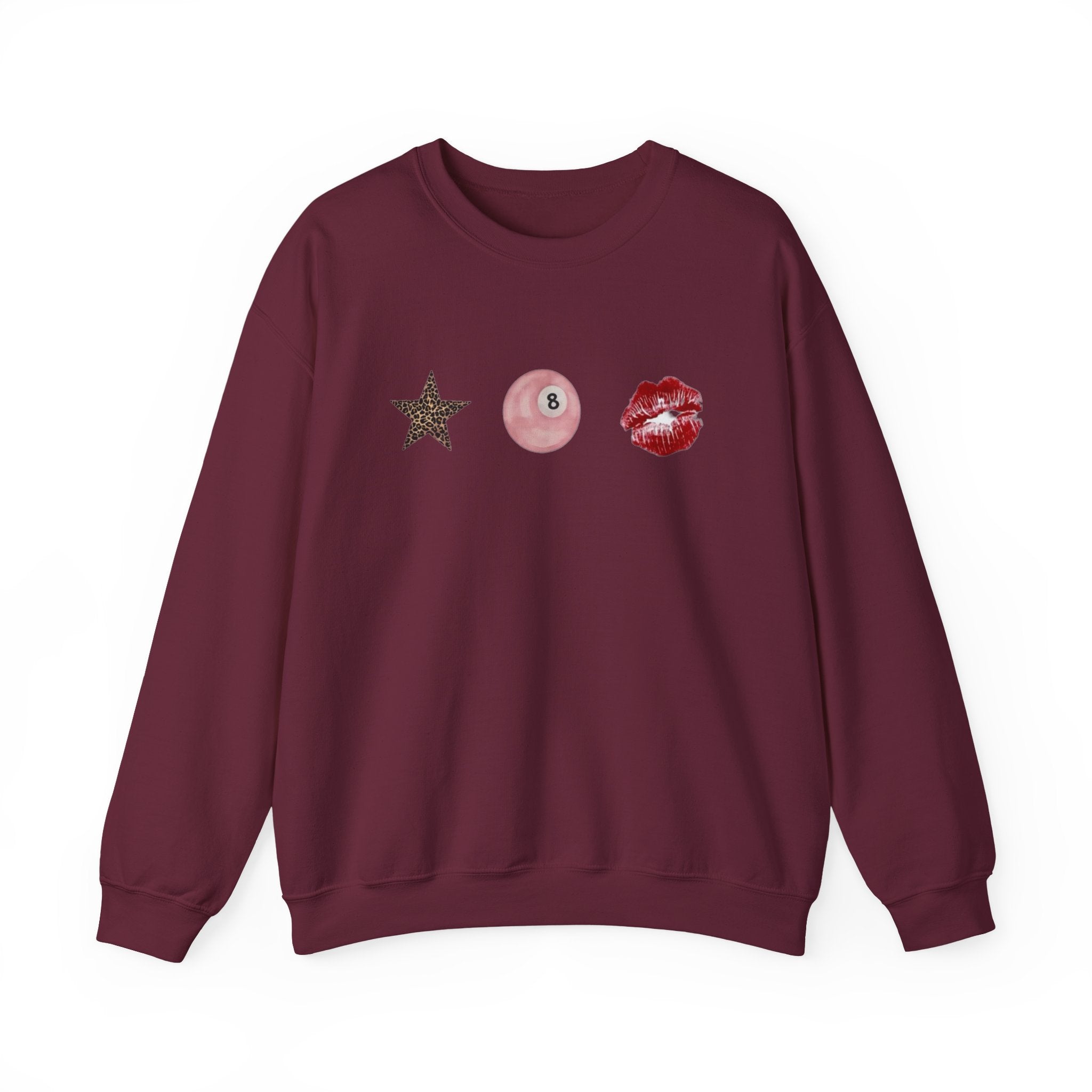 Star, 8-Ball & Lip Trio Sweatshirt