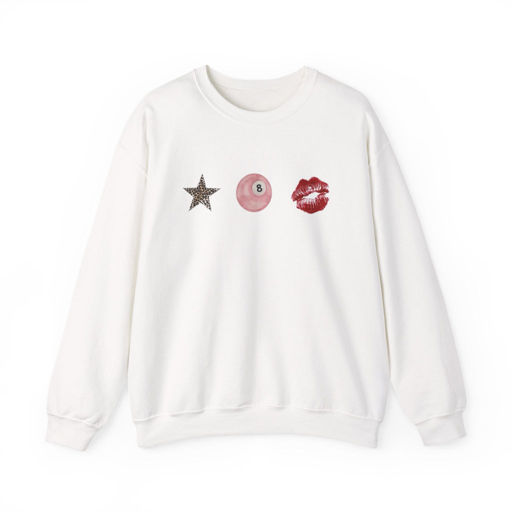 Star, 8-Ball & Lip Trio Sweatshirt