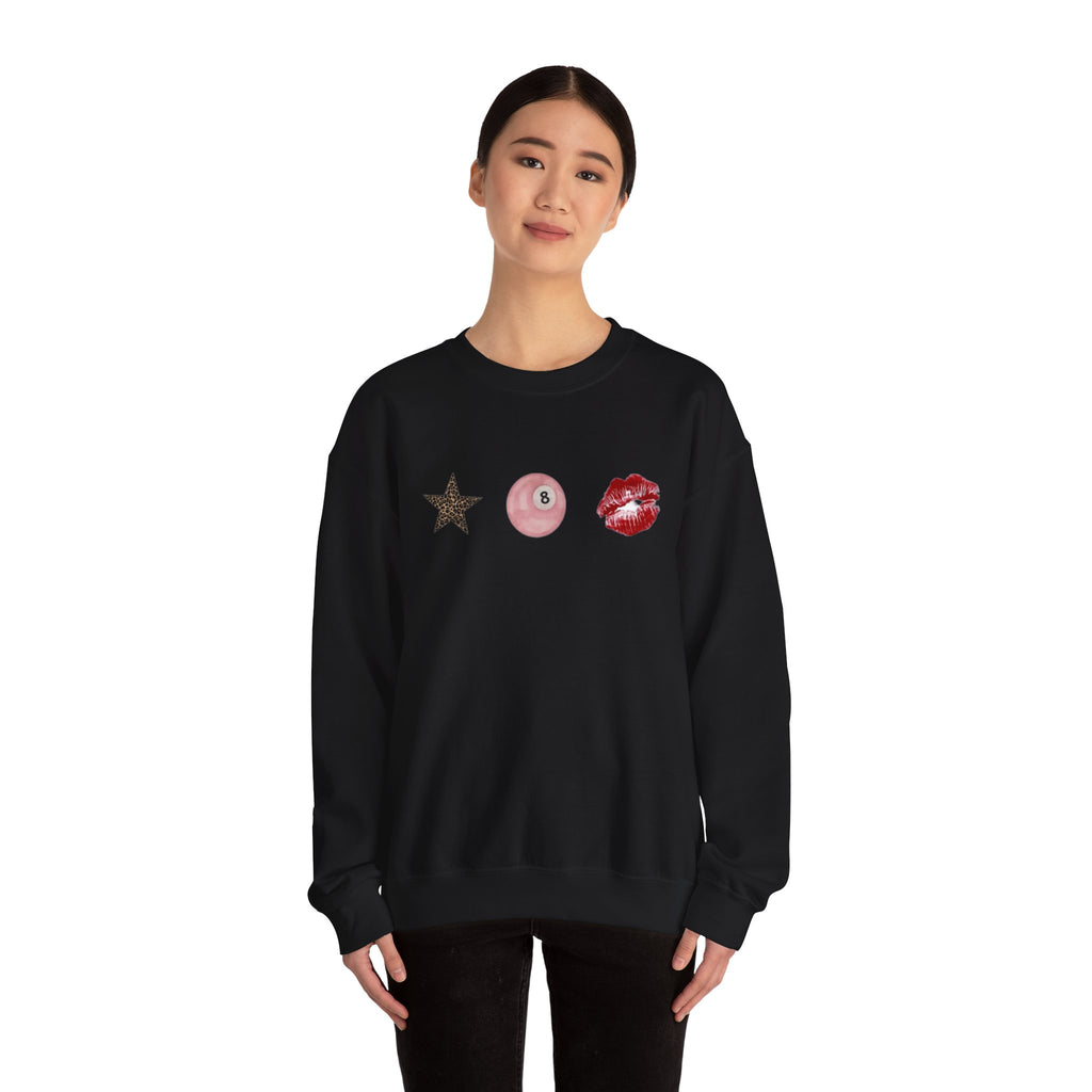 Star, 8-Ball & Lip Trio Sweatshirt