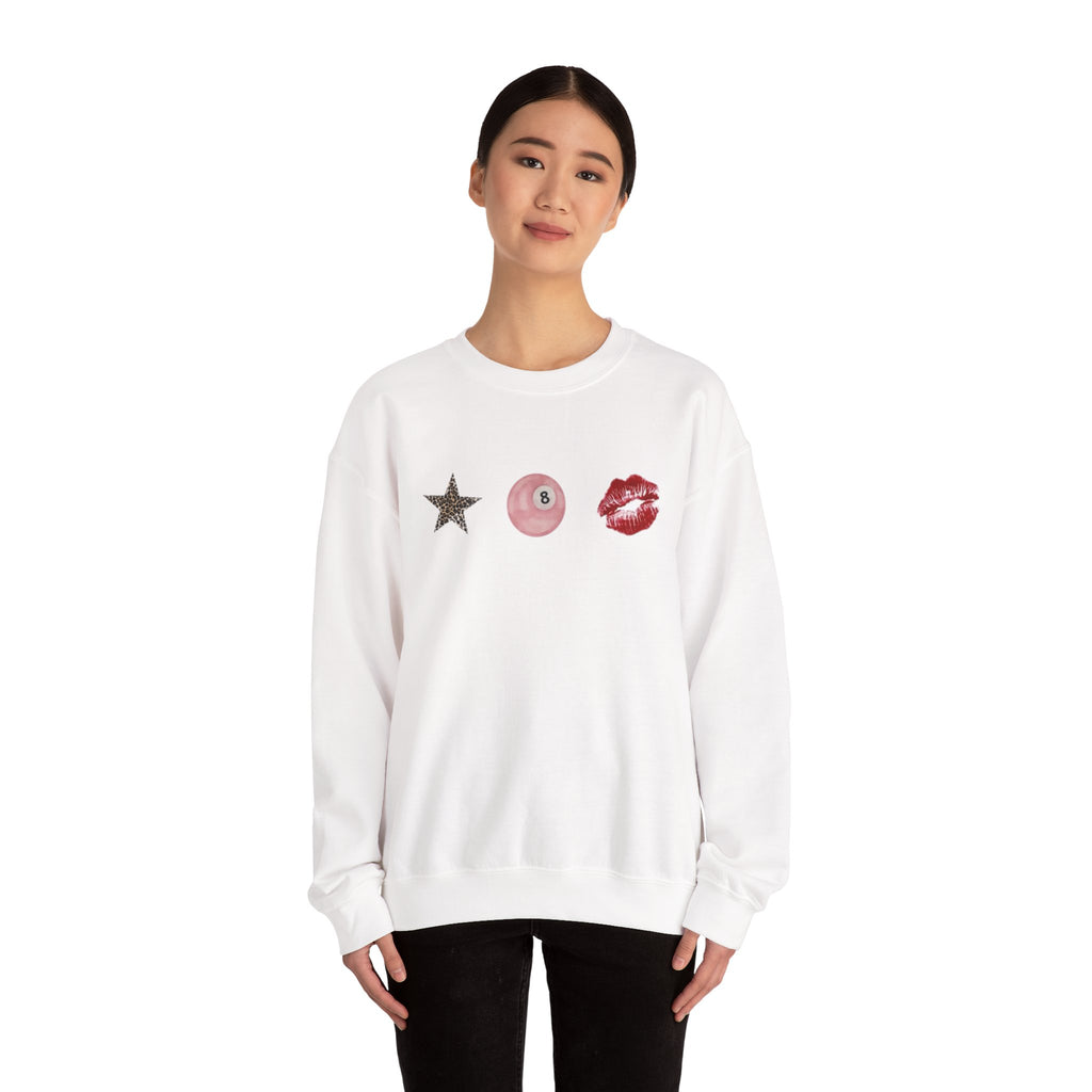 Star, 8-Ball & Lip Trio Sweatshirt