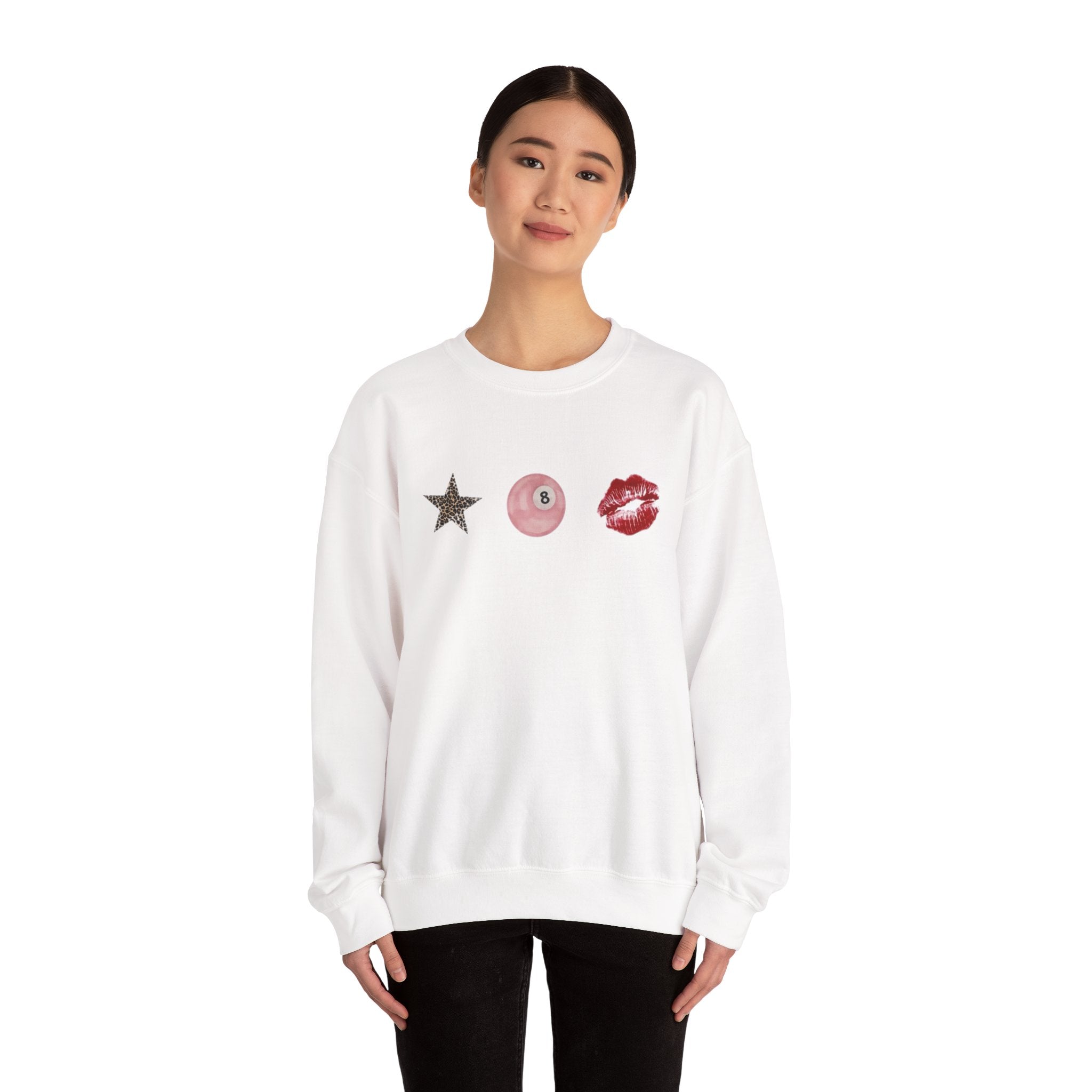 Star, 8-Ball & Lip Trio Sweatshirt