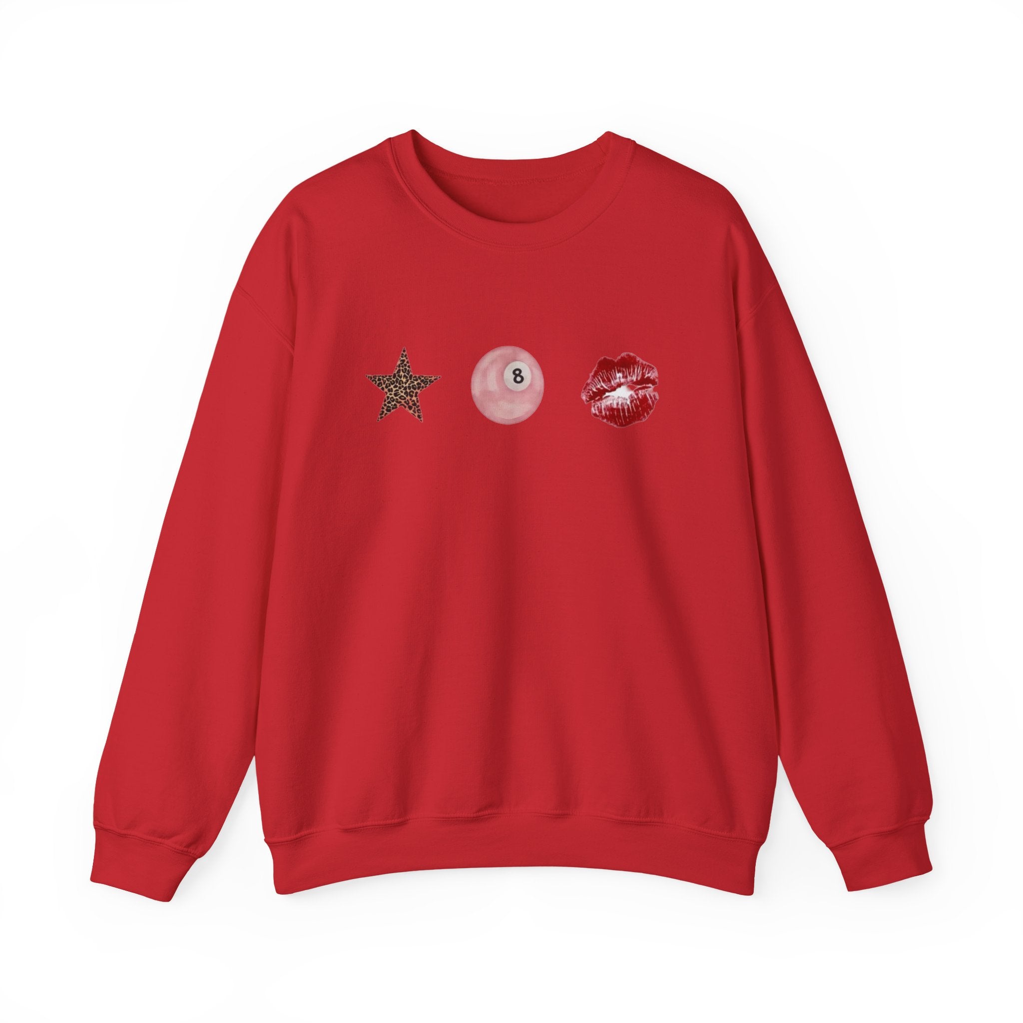 Star, 8-Ball & Lip Trio Sweatshirt