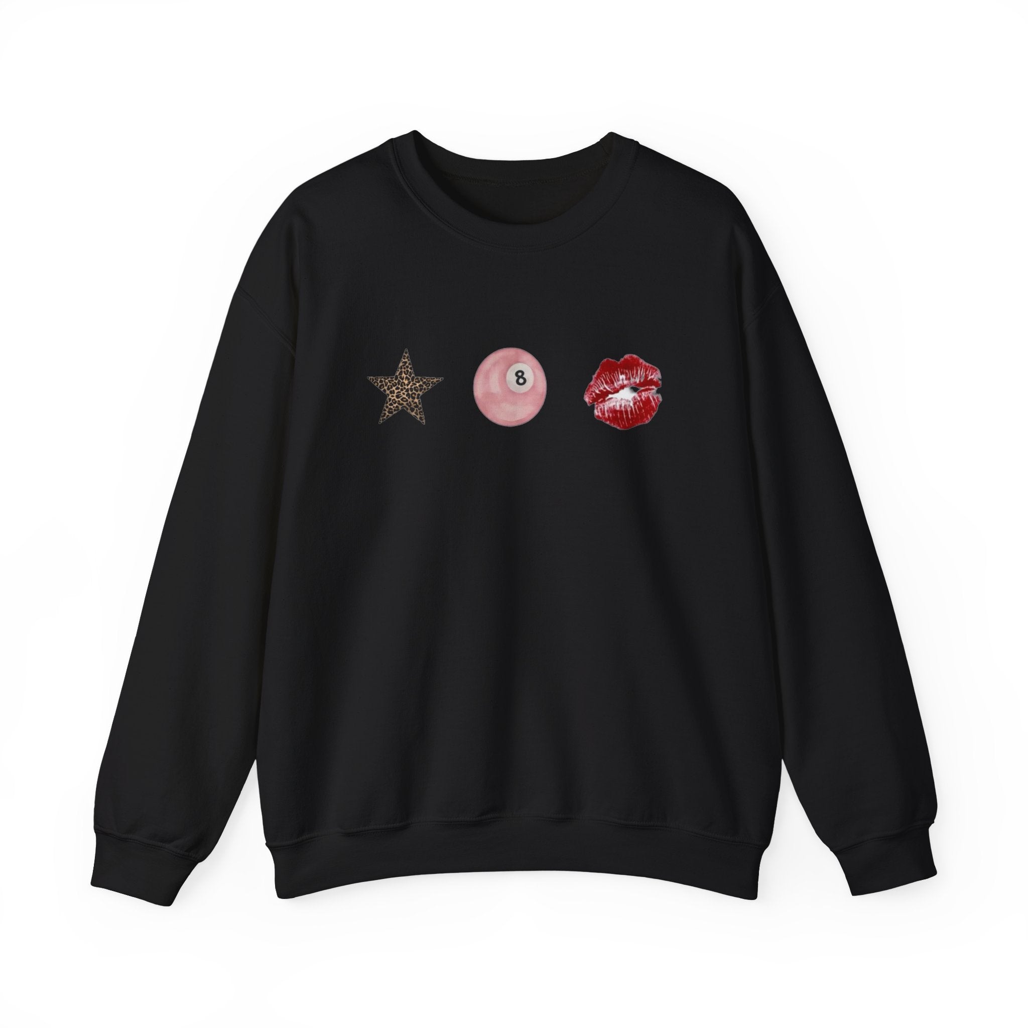 Star, 8-Ball & Lip Trio Sweatshirt