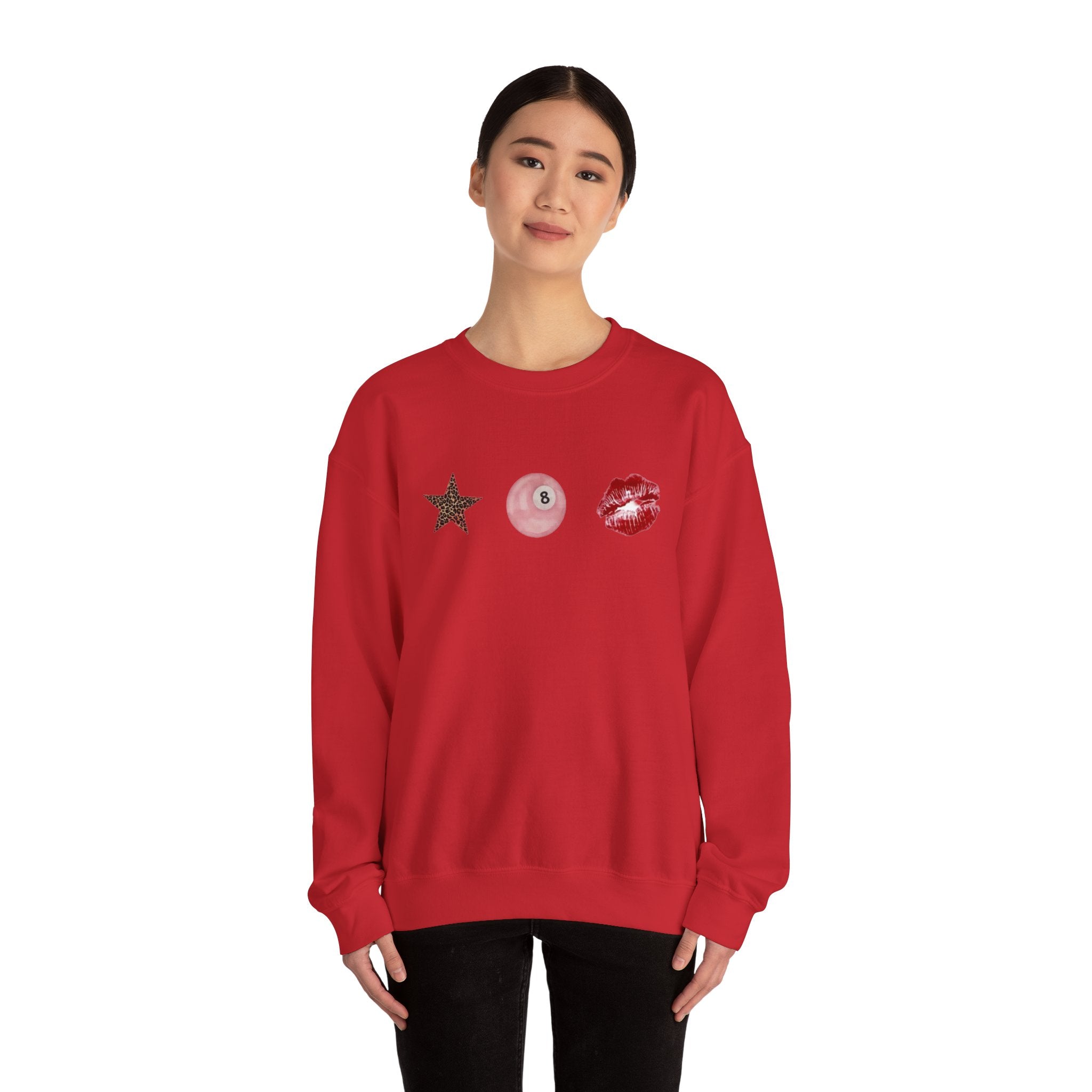 Star, 8-Ball & Lip Trio Sweatshirt